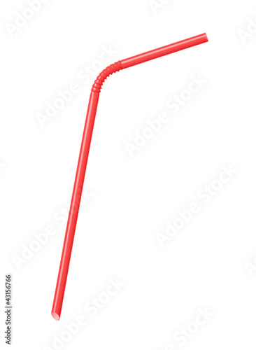Drinking straws on a white background
