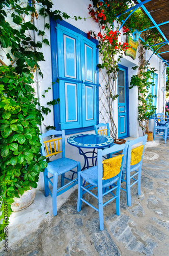 Greek traditional street taverna