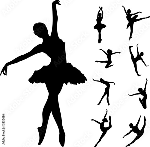 Set of ballet dancers