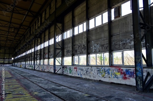 Empty hall warehouse