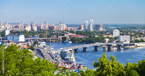 Kiev cityscape and Dnieper river