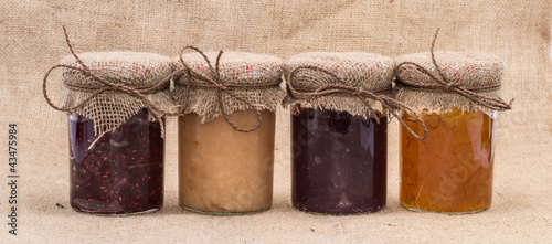 Fresh made Jam in jars
