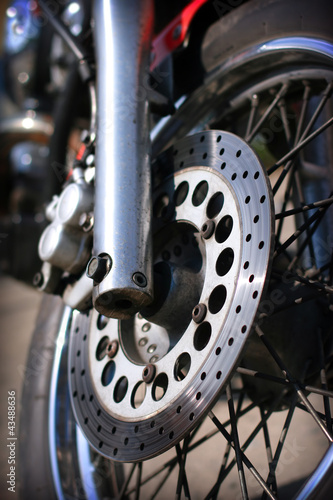 Front wheel of the motorcycle