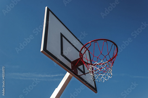 Panel basketball hoop