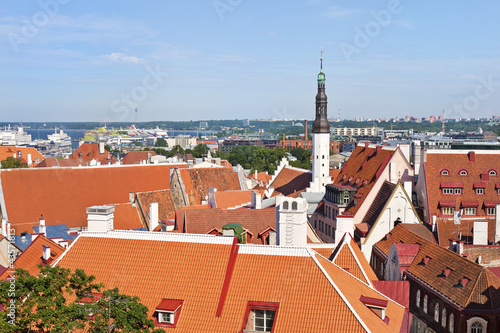 View of Tallinn oldtown, Estonia.
