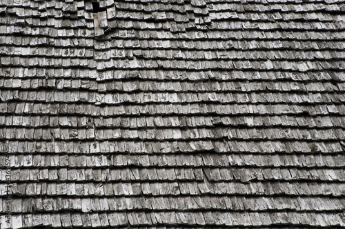 Tło z drewnianej dachówki