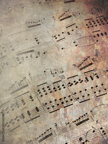 Musical scores grungy