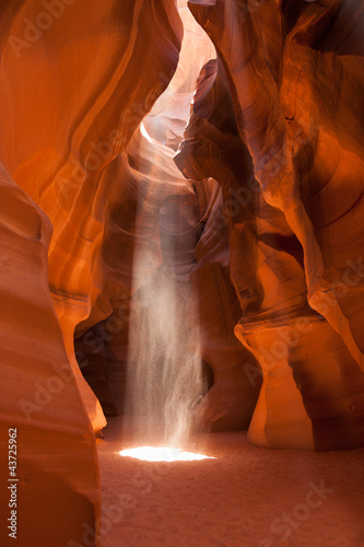 Light beam in Antelope Canyon in Arizona