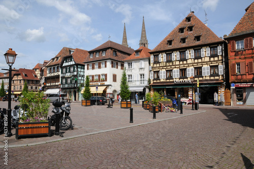 France, the market square of Obernai