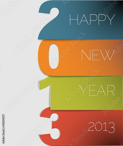 Happy New Year 2013 vector card