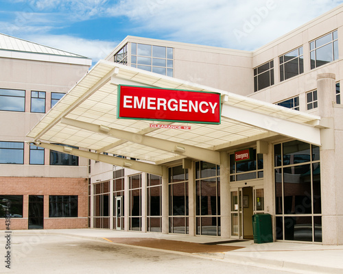 Entrance to emergency room at hospital