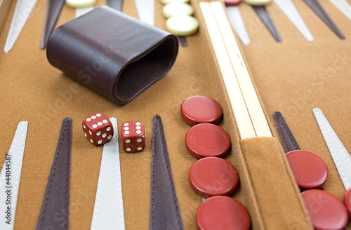 Red double sixes in backgammon game