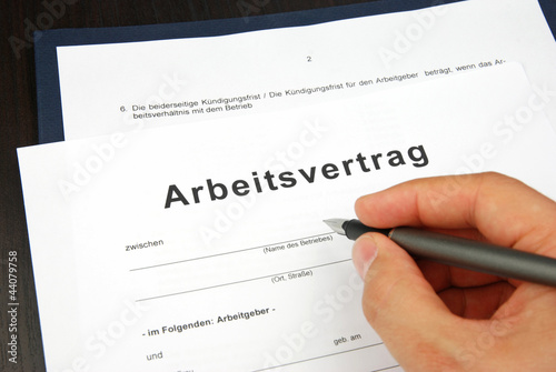 Arbeitsvertrag Dokument