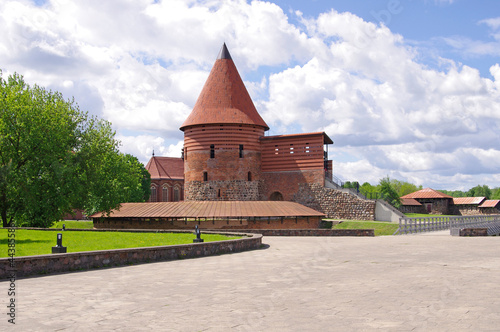 Old brick castle in Kaunas, Lithuania