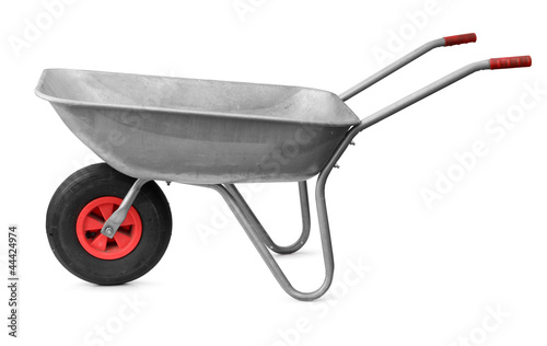 Wheelbarrow isolated on white