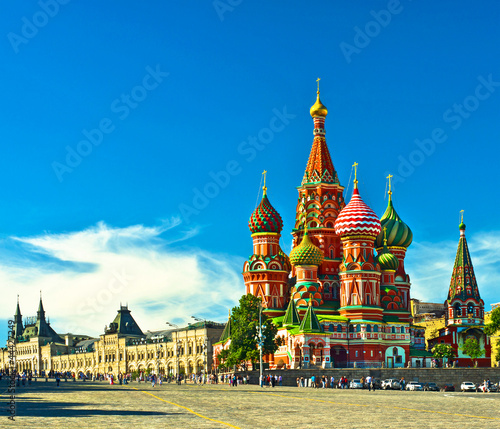 St Basils cathedral in Moscow, Russia. Russian Federation Capital City