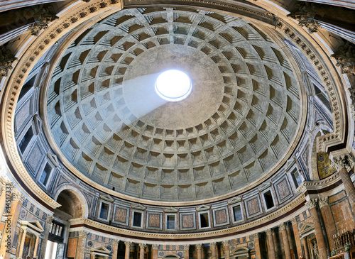 Ancient architectural masterpiece of Pantheon in Roma, Italy