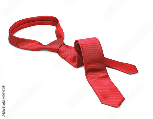 Red tie taken off