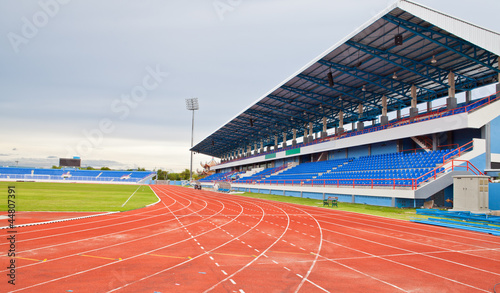 Stadium main stand and runing track