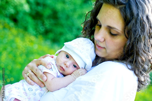 Baby in mommy's arms