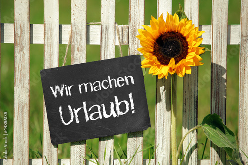 Wir machen Urlaub