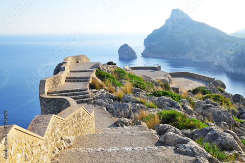 viewing platform with a seaview on mallorca on formentor cape