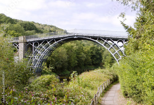The Iron Bridge on River Severn, Ironbridge Gorge, Shropshire,