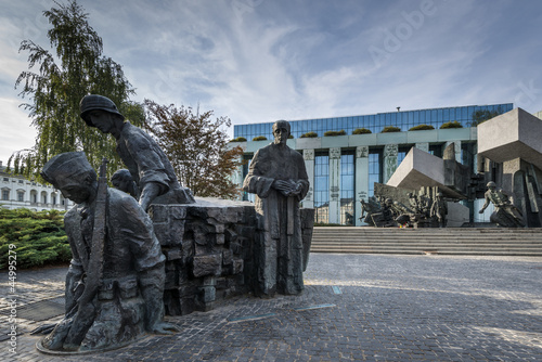 Warsaw Uprising Monument in Warsaw, Poland during summer.