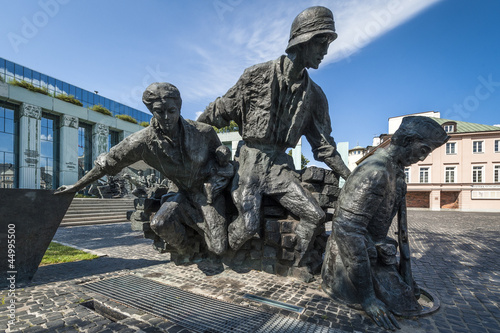 Warsaw Uprising Monument in Warsaw - closeup