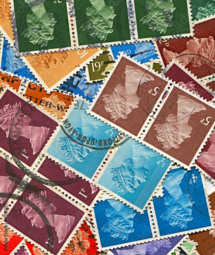 Postage stamps.