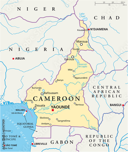 Cameroon map (Kamerun Landkarte)