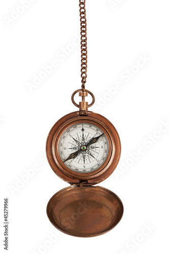 Vintage compass on a chain