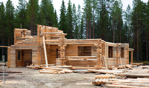 Construction of log houses