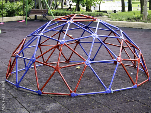 Colorful geodesic dome