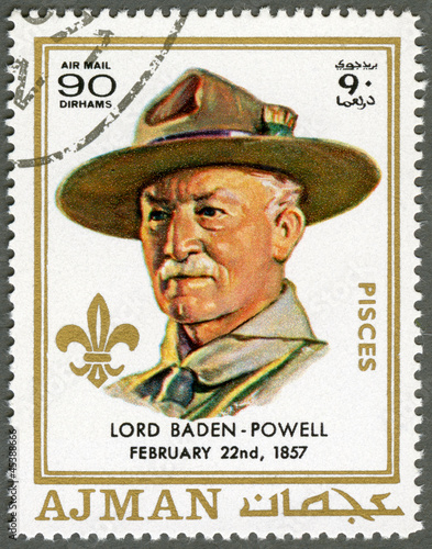 AJMAN - 1970: shows Robert Baden-Powell (1857-1941)