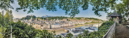 Salzburg skyline as seen from the Kapuzinerkloster viewpoint, Au