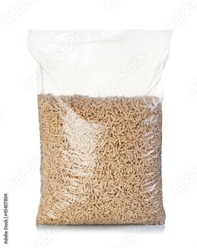 Pack of wood pellets