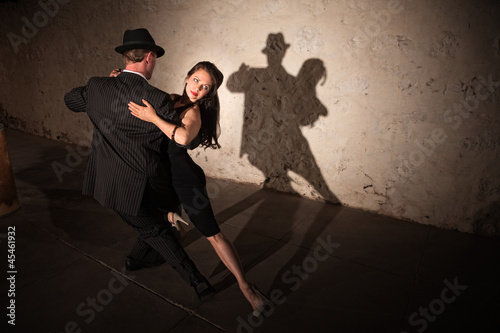 Pretty Tango Dancer with Partner