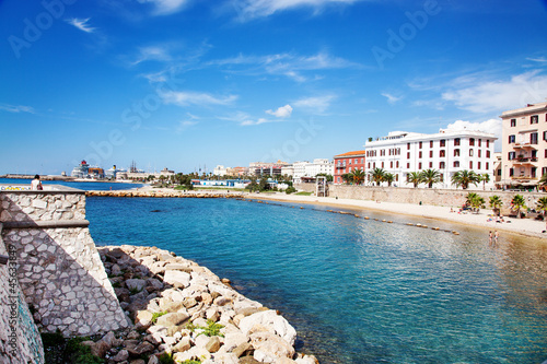 On the beach of Civitavecchia Italy