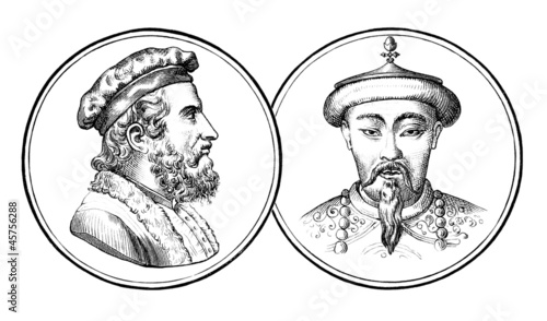 Marco Polo & Kubilai Khan - 13th century