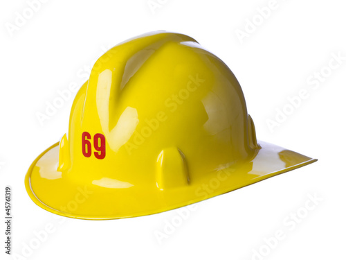 yellow fireman helmet