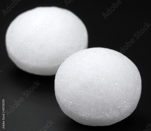 White naphthalene balls