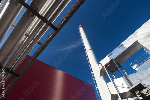 Colourful view of the modern power plant