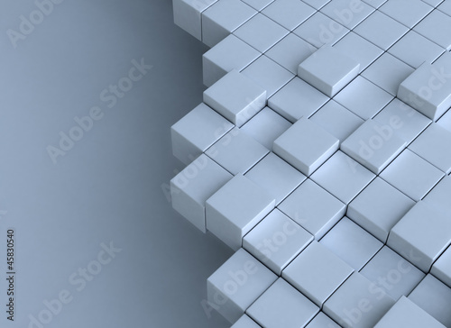 3d cubes building concept