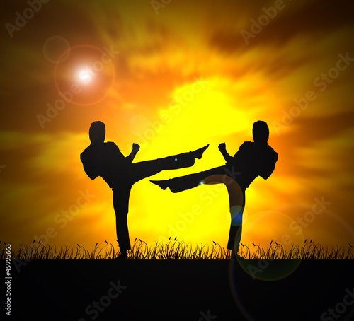 martial arts - two fighters