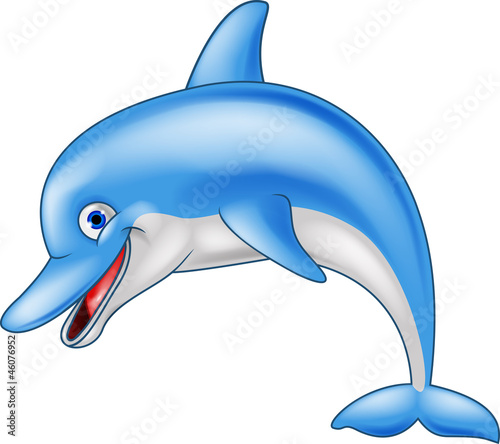 Happy dolphin cartoon