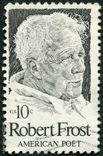 UNITED STATES OF AMERICA - 1974: shows Robert Frost (1874-1963)