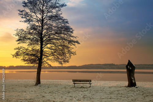 Sonnenuntergang am Einfelder See