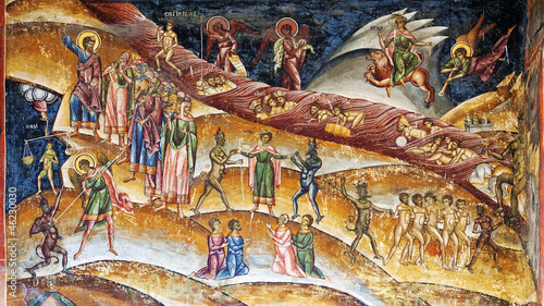Christian purgatory fresco