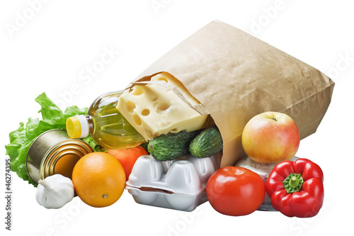 food in a paper bag